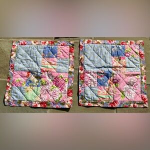 NWOT April Cornell quilted pillow covers 18 inch